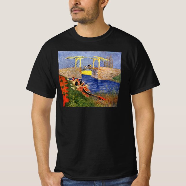 Langlois Bridge at Arles by Vincent van Gogh T-Shirt (Front)