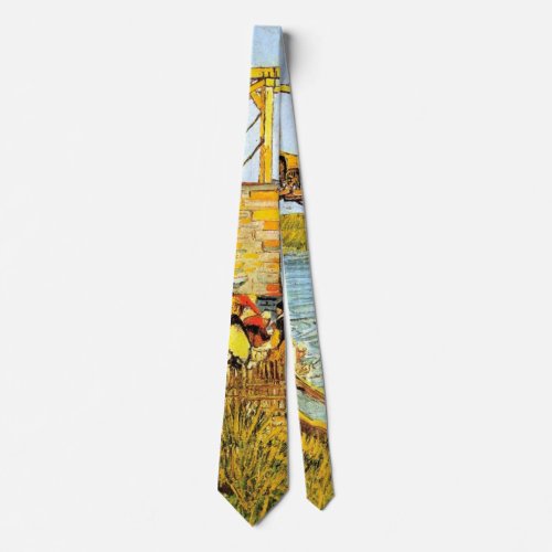 Langlois Bridge at Arles by Vincent van Gogh Tie