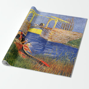 Langlois Bridge at Arles by Vincent van Gogh Wrapping Paper