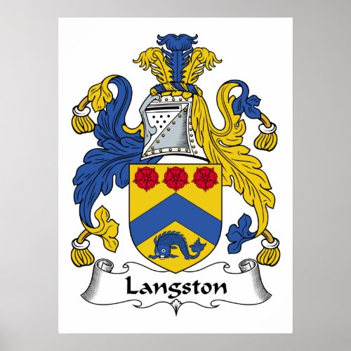 Langston Family Crest Poster
