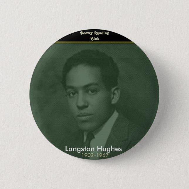 Langston Hughes Pinback Button (Front)