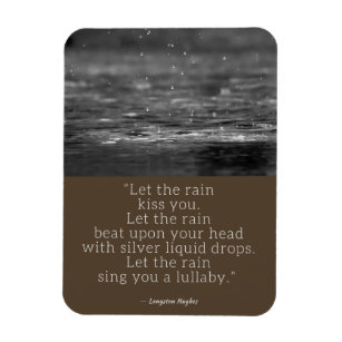 Langston Hughes Rain Quote  Magnet