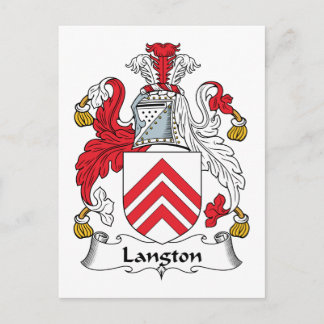 Langton Family Crest Postcard