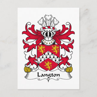 Langton Family Crest Postcard