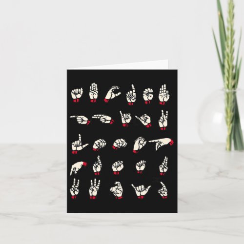 Language _ Alphabet A To Z Asl Deaf Awareness  Card