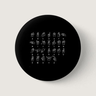 Language Alphabet Deaf Mute Asl Deaf Awareness Mon Button