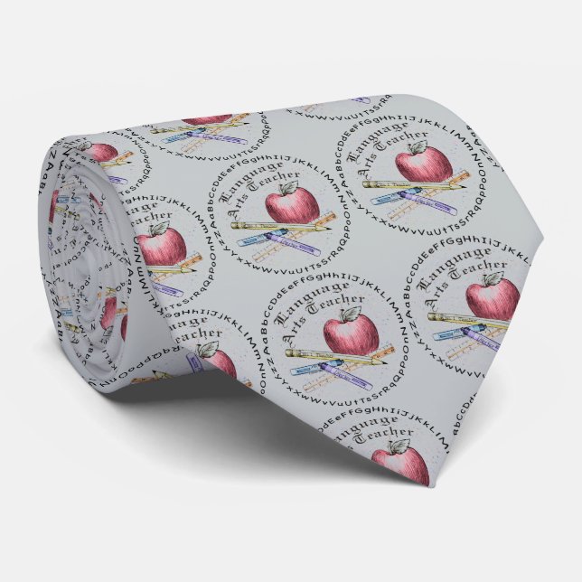 Language Arts Teacher tie (Rolled)