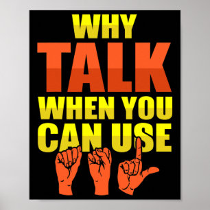 Language Deaf Awareness And Asl  Poster