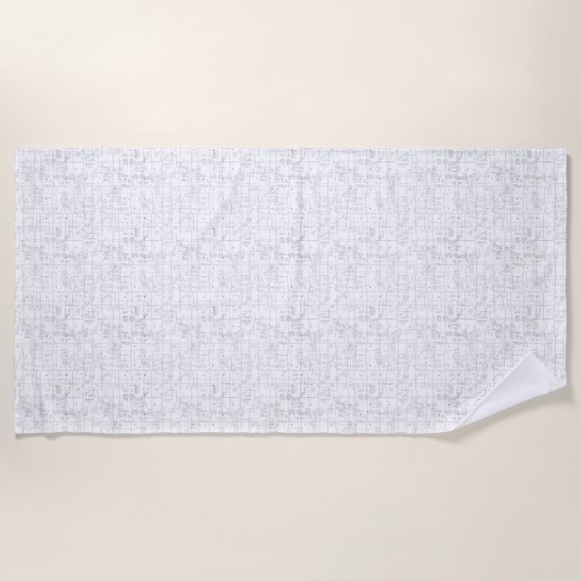 language Design Thirty Four Beach Towel (Front)