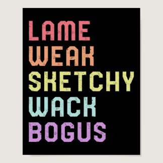 Language Lame Weak Asl Slang Tee Deaf Awareness Mo Poster