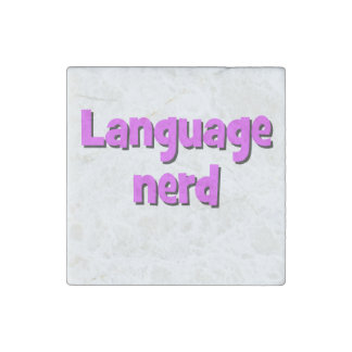 Language nerd Basic purple Stone Magnet