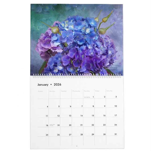 Language Of Flowers Romance 2 Art Calendar 2015 (Jan 2026)