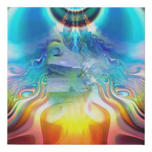 Language of Light Vibrations Faux Canvas Print