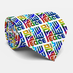 Language of Peace/Hebrew/English/Arabic Tie