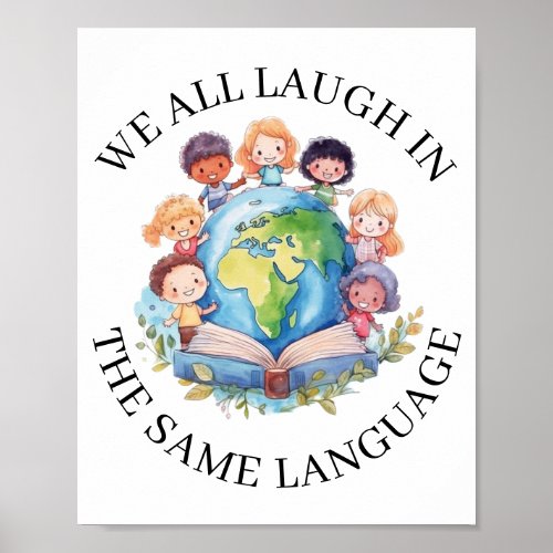 Language Teacher Bilingual Childrenâs Poster