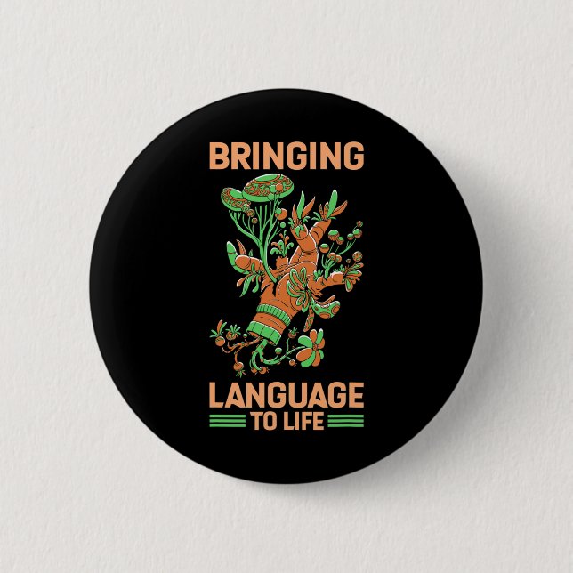 Language To Life American Sign Language  Button (Front)