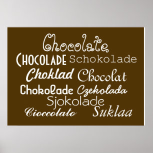 Languages of Chocolate Poster 28" x 20", (Matte)