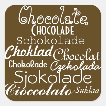 Languages Of Chocolate Stickers by StrangeLittleOnion at Zazzle