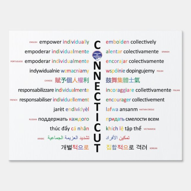 Languages of Connecticut Sign (Back)