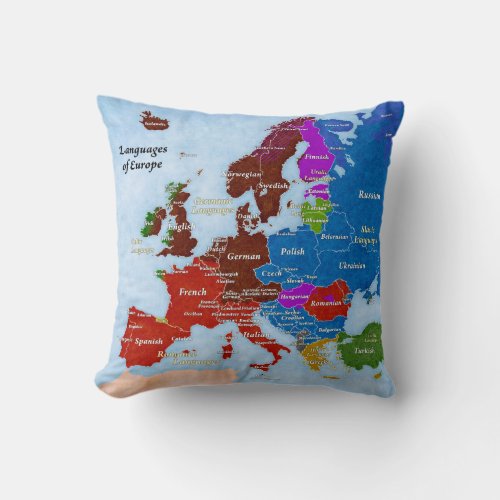 Languages of Europe Pillow