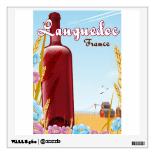 Languedoc France travel poster Wall Decal