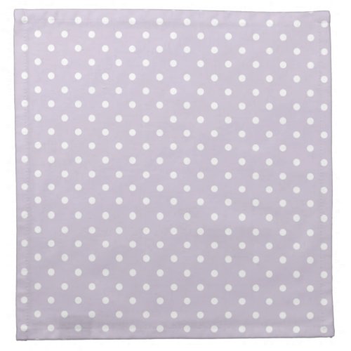 Languid Lavender and White Polka Dot Cloth Napkin