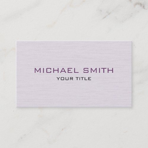 Languid lavender Professional Modern Business Card