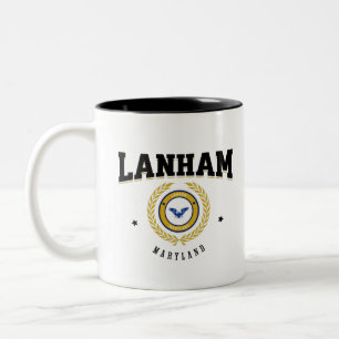 Lanham Maryland Black Two-Tone Coffee Mug