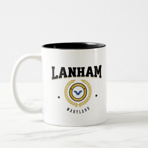 Lanham Maryland Black Two_Tone Coffee Mug