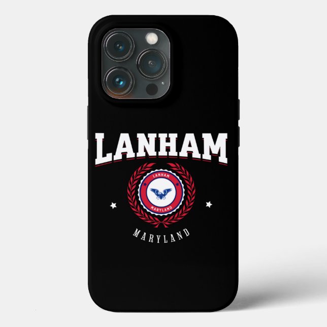 Lanham Maryland Red and White Case-Mate iPhone Case (Back)