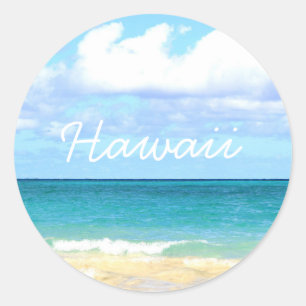 lani kai beach in Hawaii Classic Round Sticker