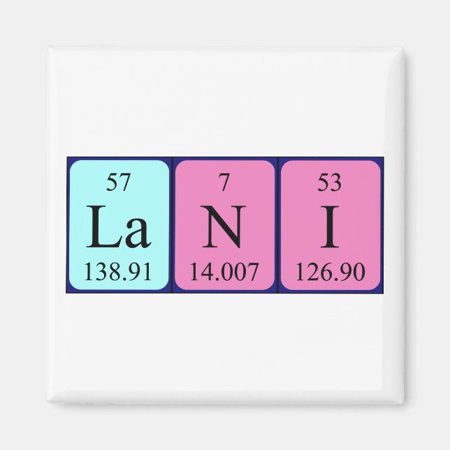 Lani periodic table name magnet (Front)