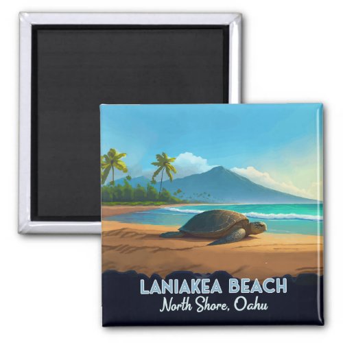 Laniakea Beach Haleiwa Oahu Hawaii Turtle Magnet