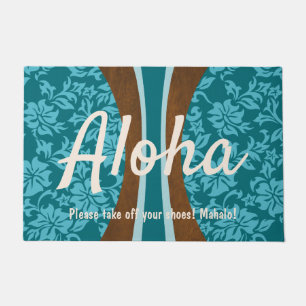 Laniakea Hawaiian Faux Wood Surfboard Aloha Doormat