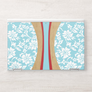 Laniakea Hawaiian Faux Wood Surfboard Aqua HP Laptop Skin