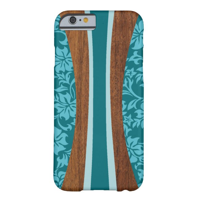 Laniakea Hawaiian Faux Wood Surfboard Case-Mate iPhone Case (Back)