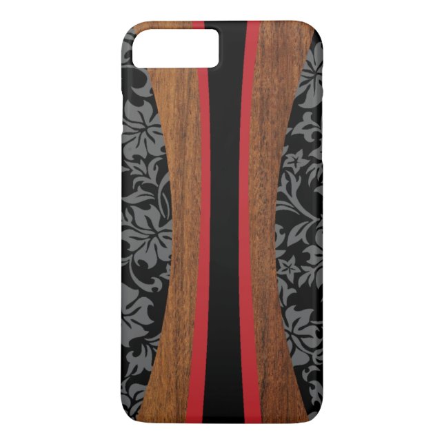 Laniakea Hawaiian Faux Wood Surfboard Case-Mate iPhone Case (Back)