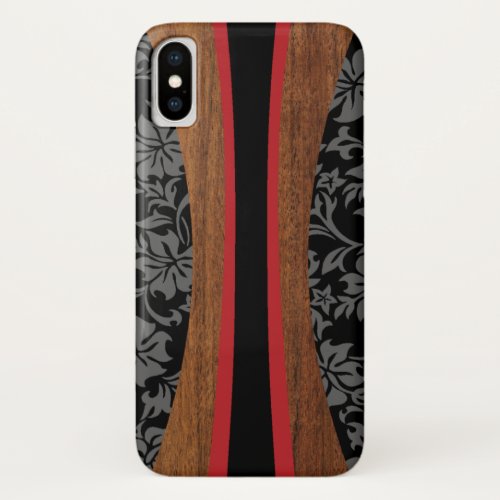 Laniakea Hawaiian Faux Wood Surfboard iPhone X Case