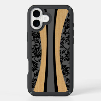 Laniakea Hawaiian Faux Wood Surfboard Gray iPhone 16 Plus Case