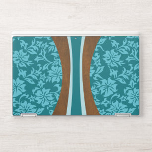 Laniakea Hawaiian Faux Wood Surfboard Teal HP Laptop Skin