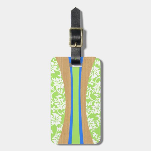 Laniakea Hawaiian Lime Surfboard Luggage Tags