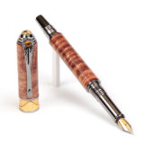 Lanier Art Deco Fountain Pen - Hawaiian Koa (3/4)