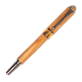 Lanier Art Deco Fountain Pen - Olivewood (Cap on)