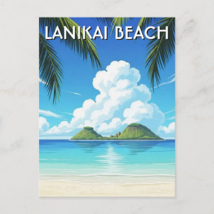 Lanikai Beach Hawaii Travel Postcard