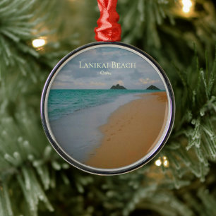 Lanikai Beach, Oahu, Hawaii Metal Ornament