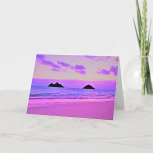 Lanikai Sunrise Letterpress Thank You Card