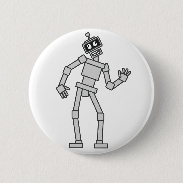 Lanky Robot Button (Front)