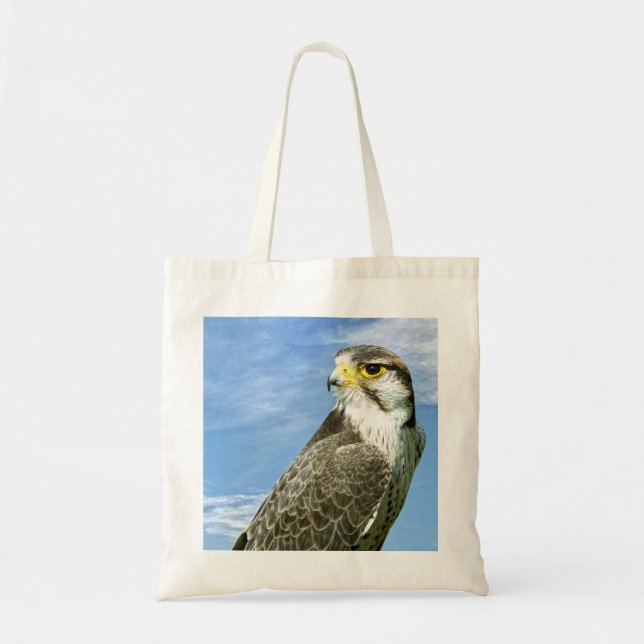 Lanner Falcon perched Tote Bag (Front)