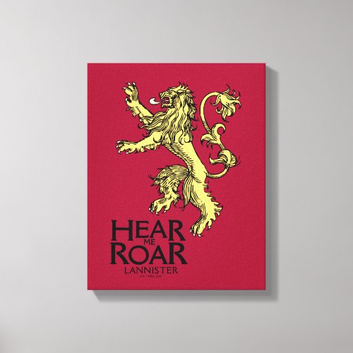 Lannister Sigil _ Hear Me Roar Canvas Print