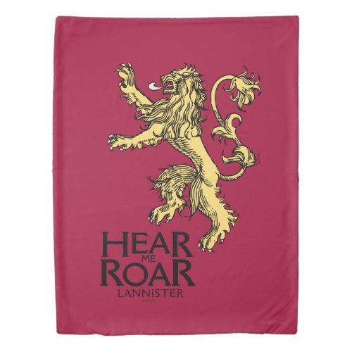 Lannister Sigil _ Hear Me Roar Duvet Cover